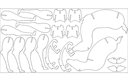 3D Reindeer Puzzle Laser Cut Vector Plan