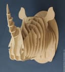 3D Rhinoceros Head Wall Mount Laser Cut Vector File