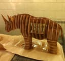 Archivo Vectorial de Rompecabezas 3D de Rinoceronte para Corte Láser