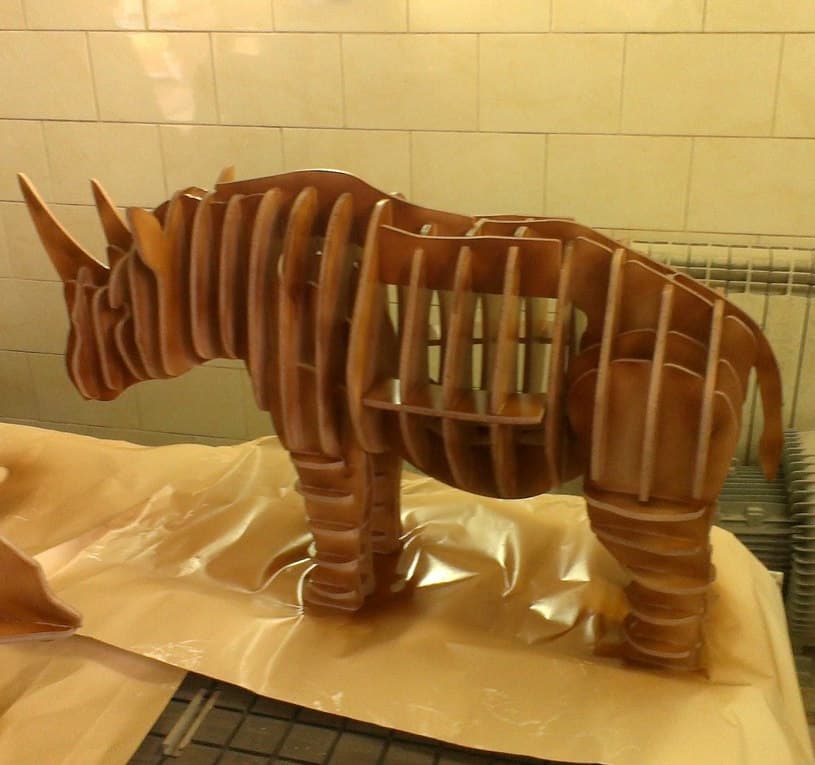 3D Rhinoceros Laser Cut Puzzle DIY Vector File