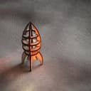 Archivo Vectorial de Rompecabezas 3D de Cohete para Corte Láser