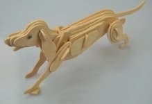 3D Running Dog Wooden Puzzle Laser Cut Vector File