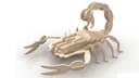 3D Scorpion Wooden Puzzle Vector Files for Laser Cutting (DXF)