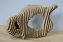 Arquivo Vetorial de Quebra-Cabeça 3D de Caveira para Laser Cut