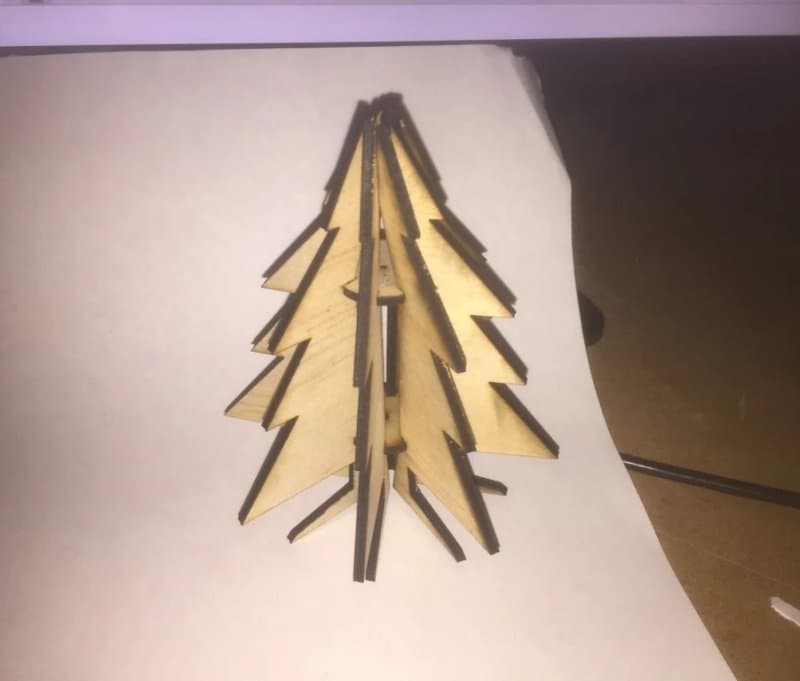 3D Slotted Christmas Tree Vector Laser Cut File (DXF)