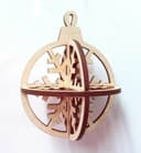 3D Snowflake Christmas Bauble Laser Cut Vector File