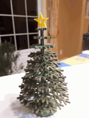 3D Snowflake Christmas Tree Laser Cut Vector File (DXF)