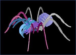 Archivo Vectorial de Araña 3D para Corte Láser (DXF)
