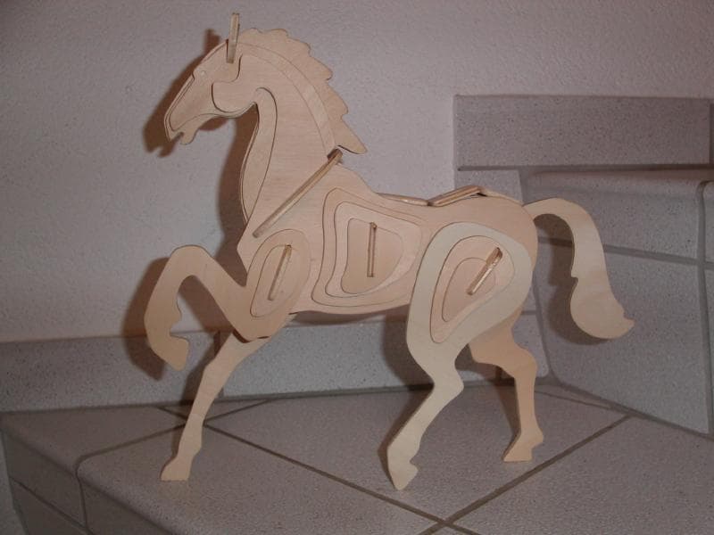 Archivo Vectorial de Caballo 3D para Corte Láser