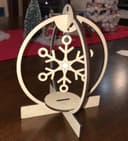 3D Standing Snowflake Ornament Laser Cut Vector File SVG