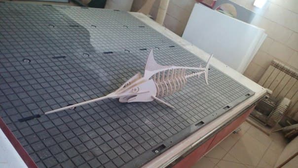 3D Swordfish Laser Cut Project Vector File