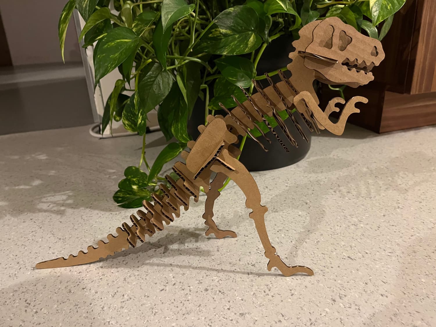 Quebra-Cabeça 3D de Esqueleto de T-Rex para Corte a Laser (Arquivo DXF)