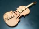 Archivo Vectorial de Violín 3D para Corte Láser (DXF)