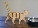 3D Walking Cat Wooden Puzzle Laser Cut Vector File