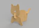 Arquivo Vetorial de Gato 3D em Madeira para Corte a Laser