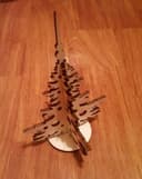 Árvore de Natal 3D de Madeira 18cm Arquivo Vetorial DXF para Corte Laser