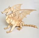 3D Wooden Dragon Puzzle Laser Cut Vector File