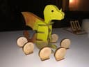 Puzzle 3D de Dragón con Fichas de Juego Archivo DXF