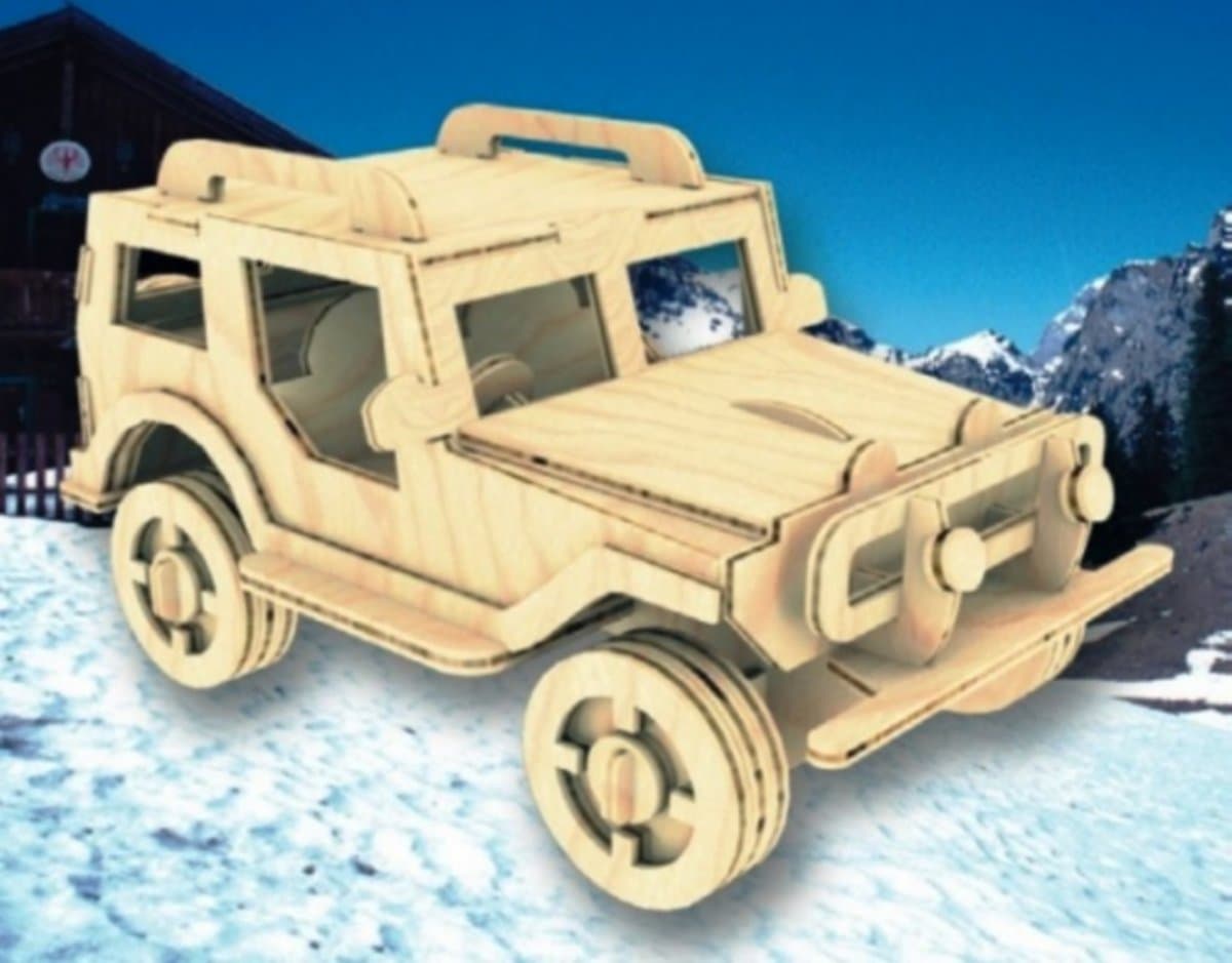 Archivo Vectorial de Rompecabezas 3D de SUV Off-Road