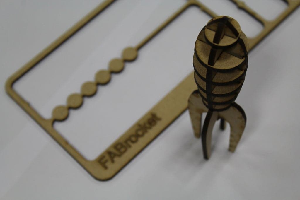 3D Wooden Rocket Ship Puzzle SVG Laser Cut File