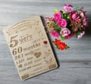 Archivo Vectorial de Placa de Aniversario 5 Años Laser Cut