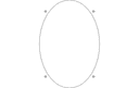 6x9 Oval Speaker Grill Template DXF File