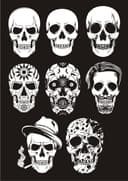 8 Diseños Vectoriales de Calaveras para Corte Láser - DXF/SVG Gratis