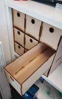 9-Drawer Storage Organizer Laser Cut Vector Plan (DXF)