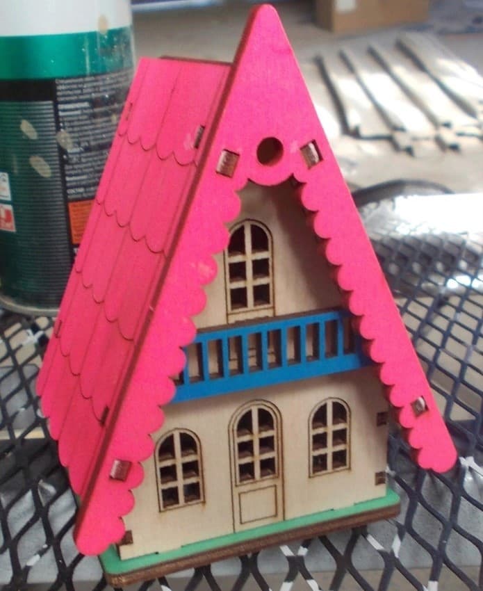 Archivo Vectorial de Casa Miniatura A-Frame para Corte Láser