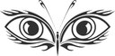 Archivo Vectorial de Silueta de Ojo de Mariposa