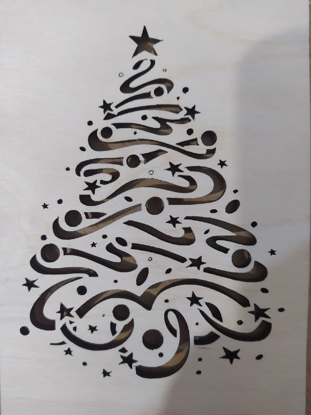 Abstract Christmas Tree Laser Cut Design Free SVG Vector