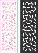 Abstract Crescent Pattern CNC Panel DXF Vector File