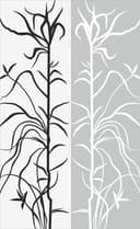 Archivo Vectorial Panel de Corte Láser Rama Floral Abstracta