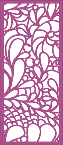Painel Decorativo Floral Abstrato para Corte a Laser