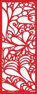 Panel Decorativo Floral Abstracto para Corte Láser (DXF, SVG)