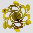 Abstract Floral Spiral Wall Clock Laser Cut Vector File