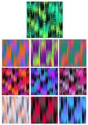 Set de Vectores de Patrones Continuos Ikat Abstracto (Archivo CDR)