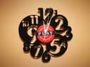 Abstract Number Wall Clock Vector Design - DXF File for Laser Cutting