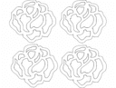 Diseño Vectorial de Flor Rosa Abstracta para Corte Láser DXF