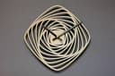 Relógio de Parede Quadrado Espiral Abstrato Vetor Laser Cut