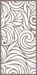 Abstract Swirl Floral CNC Screen Panel Vector File