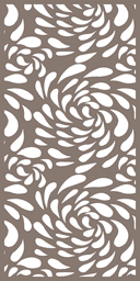Abstract Swirl Floral Laser Cut Screen Panel Vector