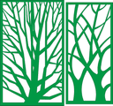 Design de Vetor de Painel de Parede de Árvore Cortado a Laser
