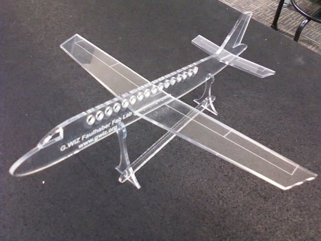 Acrylic Airplane Model Laser Cut File - Free Vector Download
