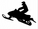 Action Snowmobile Rider Vector Silhouette - Free DXF File