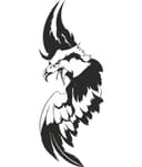 Vector de Águila Agresiva para Corte Láser CNC (DXF/SVG)