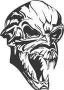 Archivo Vectorial de Calavera de Monstruo para Corte Láser CNC