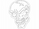 Diseño de Calavera Agresiva para Corte Láser Archivo DXF