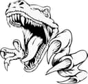 Aggressive T-Rex Dinosaur Vector Art for Laser Cutting