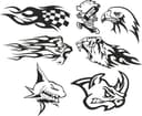 Set de Calcomanías de Animales Tribales para Vehículos